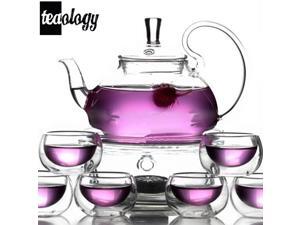 Teaology Fiore Borosilicate Blooming Teapot and Glass Set Teaology Fiore Borosilicate Blooming Teapot and Glass Set