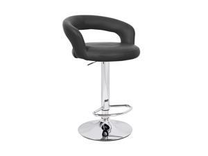 Set of 4 Halo "Leather" Contemporary Adjustable Barstool - Black Licorice Set of 4 Halo "Leather" Contemporary Adjustable Barstool - Black Licorice