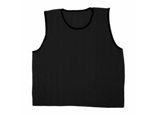 GoTEAM! Pro Striped Mesh Sport Training Pinnies- Adult Black