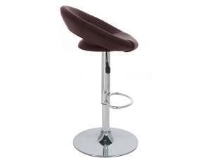 Set of 4 Rho "Leather" Contemporary Adjustable Barstool - Coffee Brown Set of 4 Rho "Leather" Contemporary Adjustable Barstool - Coffee Brown