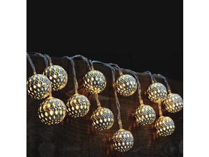 Modern Home Solar LED String Lights - Moroccan Metal Globe Lanterns Modern Home Solar LED String Lights - Moroccan Metal Globe Lanterns