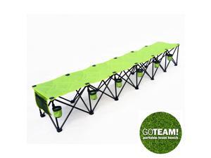GoTEAM! 6 Seat Portable Folding Team Bench - Green GoTEAM! 6 Seat Portable Folding Team Bench - Green