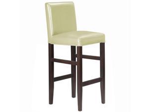 Kendall Contemporary Wood/Faux Leather Barstool - Cream Kendall Contemporary Wood/Faux Leather Barstool - Cream