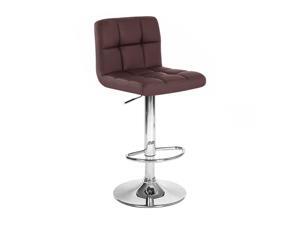 Set of 4 Boris Contemporary "Leather" Adjustable Barstool - Coffee Brown Set of 4 Boris Contemporary "Leather" Adjustable Barstool - Coffee Brown