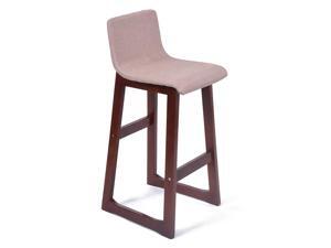 Set of 2 Chelsea Contemporary Wood/Fabric Barstool - Beige Linen