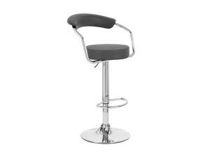 Zool Contemporary Adjustable Faux Leather Barstool - Black Licorice Zool Contemporary Adjustable Faux Leather Barstool - Black Licorice