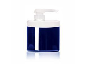 Royal Massage 16oz Clear Empty Massage Oil/Lotion/Cream Pump Jar with Lock Twist Top - Blue