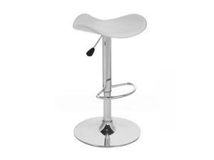 Gamma Contemporary "Leather" Adjustable Barstool - Vanilla White Gamma Contemporary "Leather" Adjustable Barstool - Vanilla White