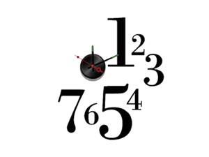 Modern Home Self Adhesive DIY 3D Wall Clock - One-to-Seven Modern Home Self Adhesive DIY 3D Wall Clock - One-to-Seven