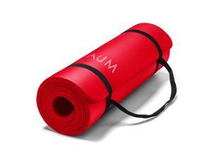 AUM High Density HD Foam Tech Yoga Exercise Mat - 72" x 24" x 1/2" - Red AUM High Density HD Foam Tech Yoga Exercise Mat - 72" x 24" x 1/2" - Red