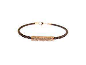 Kabl Stackable Twisted Stainless Steel Cable Bangle Bracelet - Naples - Bronze/Rose Gold Kabl Stackable Twisted Stainless Steel Cable Bangle Bracelet - Naples - Bronze/Rose Gold