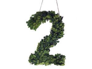 Modern Home 12" Real Preserved Boxwood Monogram Wreath Letters - 2 Modern Home 12" Real Preserved Boxwood Monogram Wreath Letters - 2