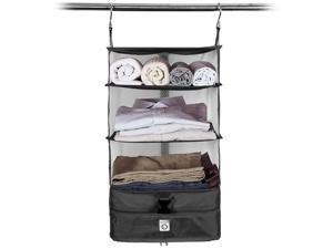 Pack and Fly Portable Luggage System - Packing Shelves & Packing Cube Organizer - Medium Black Pack and Fly Portable Luggage System - Packing Shelves & Packing Cube Organizer - Medium Black