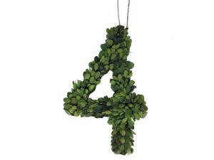 Modern Home 12" Real Preserved Boxwood Monogram Wreath Letters - 4 Modern Home 12" Real Preserved Boxwood Monogram Wreath Letters - 4