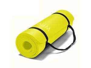 AUM High Density HD Foam Tech Yoga Exercise Mat - 72" x 24" x 1/2" - Yellow AUM High Density HD Foam Tech Yoga Exercise Mat - 72" x 24" x 1/2" - Yellow