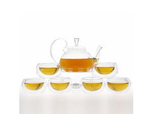 Teaology Fiore Borosilicate Blooming Teapot and Glass Set Teaology Fiore Borosilicate Blooming Teapot and Glass Set