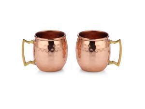 Modern Home Authentic 100% Solid Copper Hammered Moscow Mule Mug Shot Glass - Set of 2 Modern Home Authentic 100% Solid Copper Hammered Moscow Mule Mug Shot Glass - Set of 2