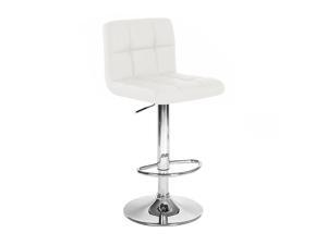 Set of 2 Modern Home Boris Contemporary Adjustable Height Bar/Counter Stool - Chrome Base/Footrest Barstool (Vanilla White) Set of 2 Modern Home Boris Contemporary Adjustable Height Bar/Counter Stool - Chrome Base/Footrest Barstool (Vanilla White)