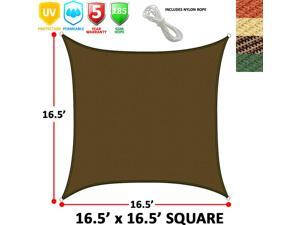 Modern Home Sail Shade Square (16.5' Sides) - Chocolate Modern Home Sail Shade Square (16.5' Sides) - Chocolate