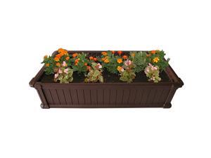 Modern Home Raised Garden Bed Kit - Stackable Modular Flower/Planter Kit (4'x2' Brown, Single) Modern Home Raised Garden Bed Kit - Stackable Modular Flower/Planter Kit (4'x2' Brown, Single)