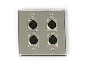 OSP Quad Wall Plate with 4 XLR OSP Quad Wall Plate with 4 XLR