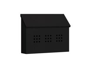Salsbury 4615BLK Decorative Horizontal Style Traditional Mailbox In Black Salsbury 4615BLK Decorative Horizontal Style Traditional Mailbox In Black