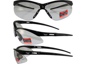 HERC4CL GLOBAL VISON SAFETY GLASSES WITH BLACK FRAME AND CLEAR LENSES 400 UV PROTECTION HERC4CL GLOBAL VISON SAFETY GLASSES WITH BLACK FRAME AND CLEAR LENSES 400 UV PROTECTION