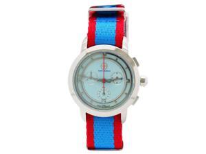 Tory Burch Women's TRB1018 Chronograph Silver Tone Blue Dial Nylon Strap Watch Tory Burch Women's TRB1018 Chronograph Silver Tone Blue Dial Nylon Strap Watch
