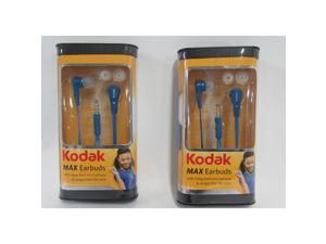 Kodak Max Earbuds Lot of 2, with Integrated Microphone & Tangle Free Flat Wire Kodak Max Earbuds Lot of 2, with Integrated Microphone & Tangle Free Flat Wire