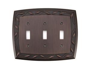 allen + roth 3-gang Dark Oil-rubbed Bronze Standard Toggle Wall Plate -Pack of 5 allen + roth 3-gang Dark Oil-rubbed Bronze Standard Toggle Wall Plate -Pack of 5
