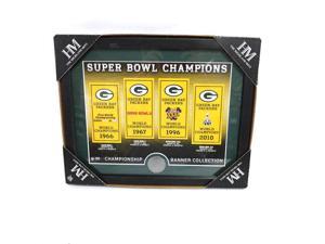 NFL Green Bay Packers Highland Mint Super Bowl Champions Banner Collection NFL Green Bay Packers Highland Mint Super Bowl Champions Banner Collection