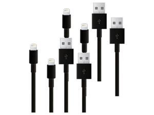 3-PACK 10Ft 3M Normal Size 8-Pin to USB Charger Sync Data Cable Cord iPhone 5 5C 5S iPod Touch iPad ( NON MFI)