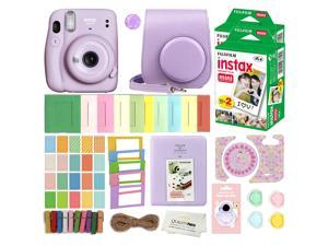Fujifilm Instax Mini 11 Instant Camera (Lilac Purple) with Case, 40 Fuji Films, Decoration Stickers, Frames, Photo Album and more Accessory kit