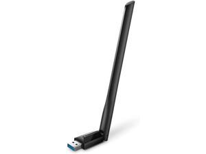 TP-Link USB WiFi Adapter for Desktop PC, AC1300Mbps USB 3.0 WiFi Dual Band Network Adapter with 2.4GHz/5GHz High Gain Antenna, MU-MIMO, Windows 10/8.1/8/7/XP, Mac OS 10.9-10.15(Archer T3U Plus) Black