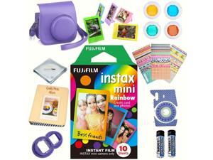 Fujifilm Instax mini 8 Film (Rainbow 10-PACK) + DELUXE Accessory KIT (Grape) Fujifilm Instax mini 8 Film (Rainbow 10-PACK) + DELUXE Accessory KIT (Grape)