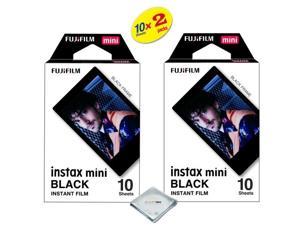 Fujifilm Instax Mini 8 Instant Film 2-PACK (20 Sheets) Value set For Fujifilm Instax Mini 8 Cameras - Black