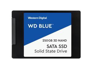 WD Blue 3D NAND 250GB PC SSD - SATA III 6 Gb/s 2.5"/7mm Solid State Drive - 550 MB/s Maximum Read Transfer Rate - 525 MB/s Maximum Write Transfer Rate
