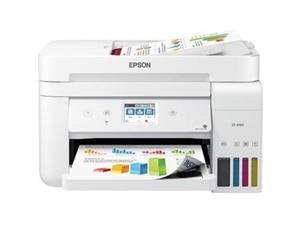 Epson EcoTank ET-4760 Inkjet Multifunction Printer - Color - Copier/Printer/Scanner - 15 ppm Mono/8 ppm Color Print - 4800 x 1200 dpi Print - Automatic Duplex Print - 2400 dpi Optical Scan - 250 ...