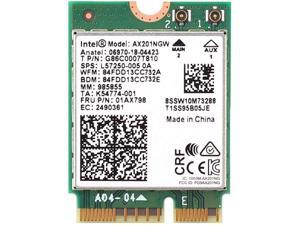 Intel AX201NGW Wi-Fi 6 AX201 Wireless Card - Bluetooth 5.1 - 2.4 GHz - 5 GHz - M.2 2230 - 2.4 Gbps - Dual Band Intel AX201NGW Wi-Fi 6 AX201 Wireless Card - Bluetooth 5.1 - 2.4 GHz - 5 GHz - M.2 2230 - 2.4 Gbps - Dual Band