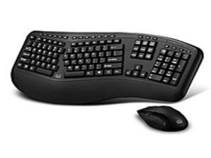 Adesso Tru-Form WKB-1500GB Media 1500 Wireless Keyboard and Mouse Desktop Set - 2.4 GHz - Black
