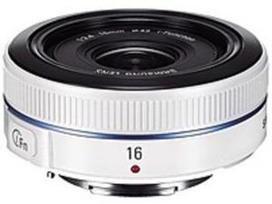 Samsung EX-W16ANW 16 mm f/2.4 Ultra Wide Angle Pancake Lens for NX Camera - White Samsung EX-W16ANW 16 mm f/2.4 Ultra Wide Angle Pancake Lens for NX Camera - White