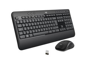 Logitech MK540 Wireless Keyboard Mouse Combo - USB Wireless RF Keyboard - Black - USB Wireless RF Mouse - Optical - 1000 dpi - 3 Button - Scroll Wheel - QWERTY - Black - Media Player, Calculator, ...
