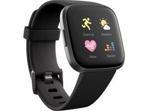 Fitbit Versa 2 FB507BKBK Fitness Smartwatch with Silicone Band - Black-Carbon - One Size Fitbit Versa 2 FB507BKBK Fitness Smartwatch with Silicone Band - Black-Carbon - One Size