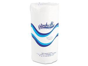 Windsoft WNS1220CT Perforated Paper Towel Rolls 11" x 8-4/5" White 100/Roll 30 R Windsoft WNS1220CT Perforated Paper Towel Rolls 11" x 8-4/5" White 100/Roll 30 R