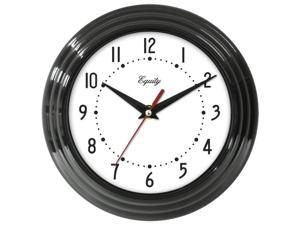 Equity By La Crosse 8.25in. Black Frame Quartz Wall Clock 25013 Equity By La Crosse 8.25in. Black Frame Quartz Wall Clock 25013