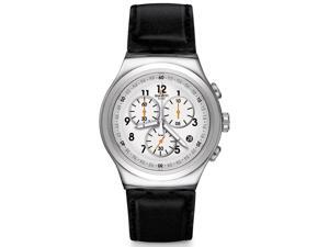 Swatch YOS451 L'Imposante White Dial Leather Strap Chrono Men's Watch Swatch YOS451 L'Imposante White Dial Leather Strap Chrono Men's Watch