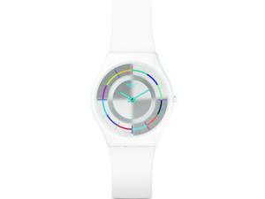 Swatch WHITE PARTY Silicone Unisex Watch SFW109 Swatch WHITE PARTY Silicone Unisex Watch SFW109