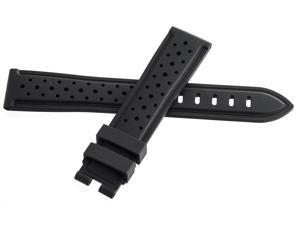 Montblanc Men's 20mm x 18mm Black Rubber Watch Band Strap Montblanc Men's 20mm x 18mm Black Rubber Watch Band Strap