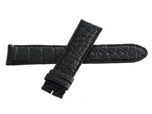 Montblanc Men's 20mm x 18mm Black Alligator Leather Watch Band Strap FXE Montblanc Men's 20mm x 18mm Black Alligator Leather Watch Band Strap FXE