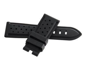 Montblanc Men's 22mm x 20mm Black Rubber Watch Band Strap Montblanc Men's 22mm x 20mm Black Rubber Watch Band Strap